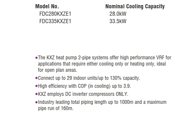 Heat pump systems 10, 12HP (28.0kW, 33.5kW)