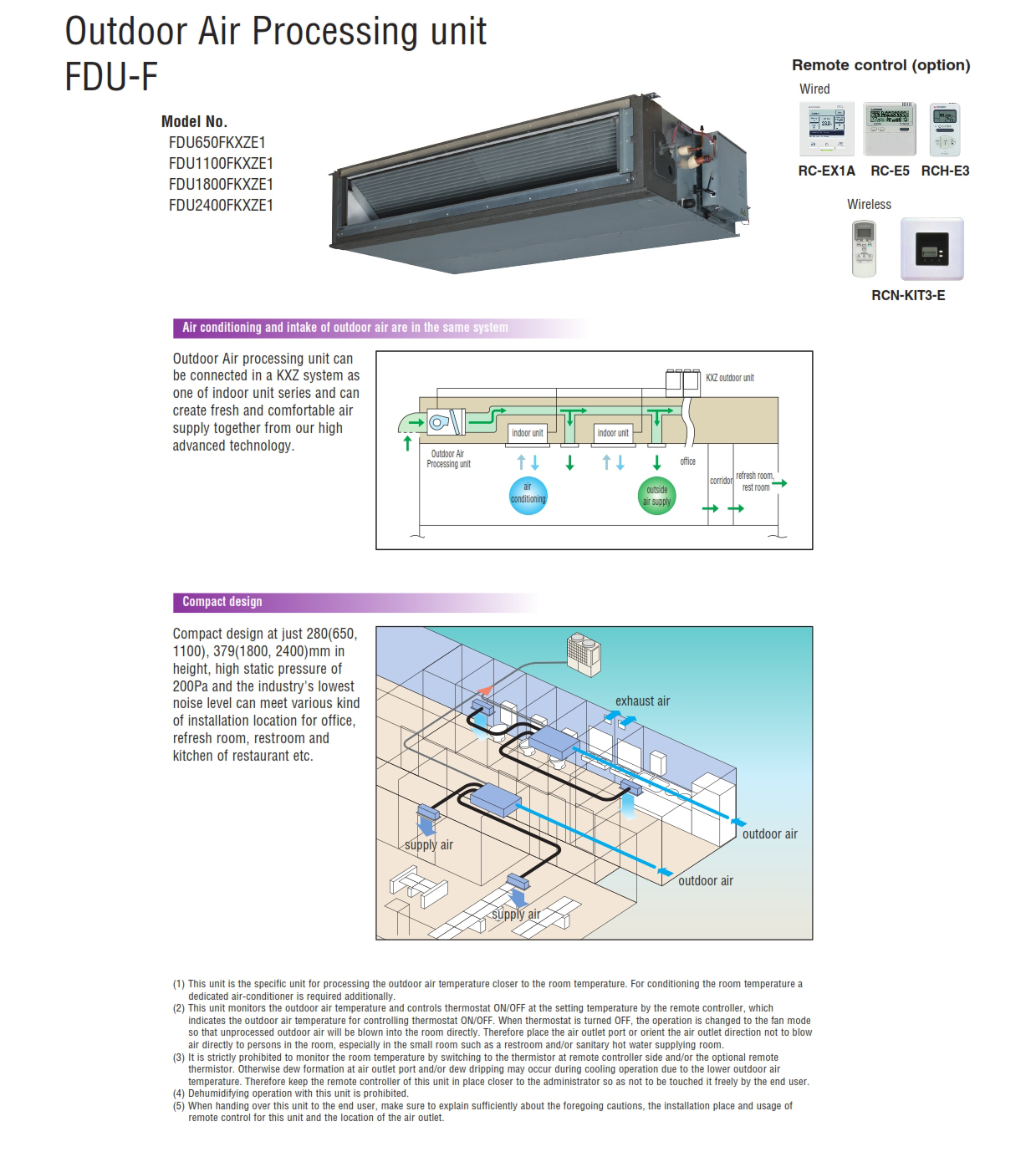 Outdoor Air Processing unit FDU-F